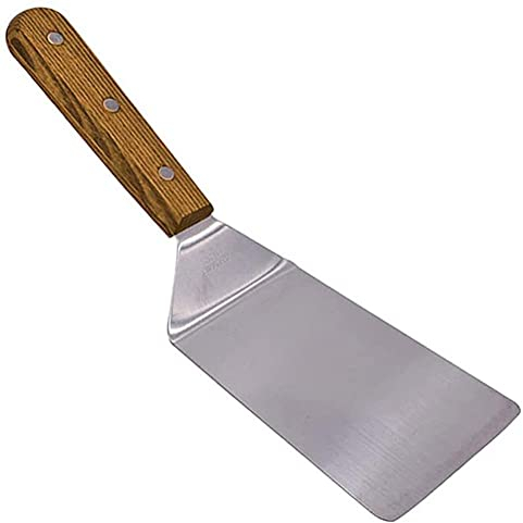 Dakomyo Edelstahl Pfannenwender mit Holzgriffen - 27 x 8,6 cm (Zufällige Farbe)