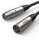 UGREEN XLR to XLR Cable 3-Pin Braided & Metal Microphone Male to Female Balanced Audio Extension Lead Mic Jack Extender Cord for Live Recorder DJ Controller Mixer Speaker Amp PA System (2M)