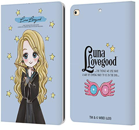 Head Case Designs Offizielle Harry Potter Luna Lovegood Deathly Hallows XXXVII Leder-Wallet-Hülle Kompatibel mit Apple iPad 9.7 2017 / iPad 9.7 2018