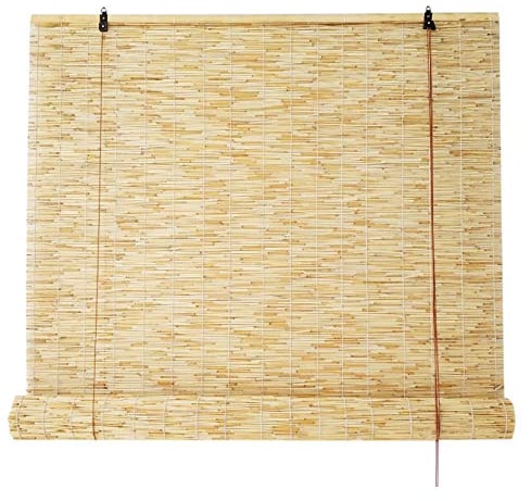 LBYDXD Bambus-Roll-Rollläden, Verdunkelungsrollo – Sonnenschutz/Wärmedämmung, Retro-Schilfrohrvorhang für Outdoor/Indoor, Terrasse, Pavillon, Pergola, Veranda, Garten, Markisen, heben Sie