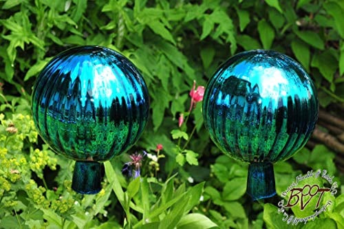 8 Stk Gartenkugel ca. je 18 cm Türkis Rosenkugel gartenkugeln, Sonnenfänger-Kugel, Sonnenfänger-Scheibe, Sonnenfängerscheiben, Gartendeko FROSTSICHER, lichtbeständig und WINTERFEST, Rosenkugeln Win