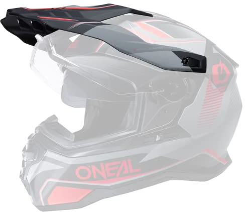 O'NEAL | Ersatzschirm Motorrad-Helm | Enduro Adventure Street | Ersatzschirm für den D-SRS Helmet Square V.22 | Visor D-SRS Helmet Square V.22 | Erwachsene | Schwarz Rot