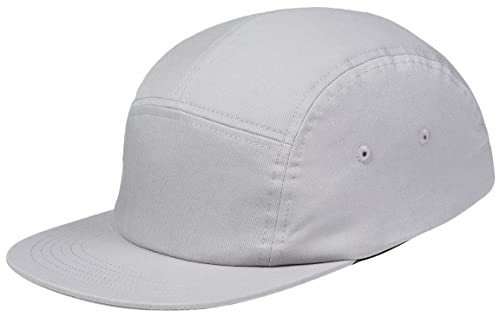 Pembroke® 5 Panel Cap, Jockey Cap, Baseball Kappe, 100% Baumwolle, Größenverstellbar (Grau)