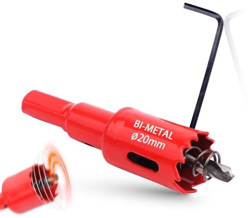Scie Cloche 20mm Bimétallique Scie Cloche pour Bois Métal Aluminium Acier Inoxydable Plastique et Bien Plus Encore