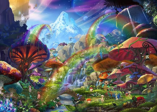 Funjigsawpuzzle 's Mushroom Jigsaw Puzzles 1000 Pieces of The Mysterious Mushroom Village. A Cool Adult Puzzles to Explore and Enjoy. Find All The Secrets in This Fantasy Mushroom Puzzle