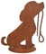 Generisch Deko Figur Edelrost Rost Metall Hund Leine Cocker Spaniel Welpe Gartendeko