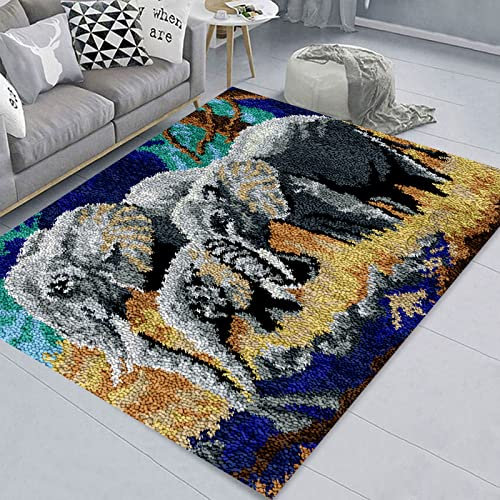 ZIVER Latch Hook Rug Kits DIY Rug Making Kits For Adults Kids Beginners Tapestry Kits Embroidery Kits Carpet Doormat Creative Gift.