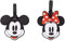 Peers Hardy - Disney Mickey and Minnie Mouse Red and Black 2 Piece Luggage Tag Set