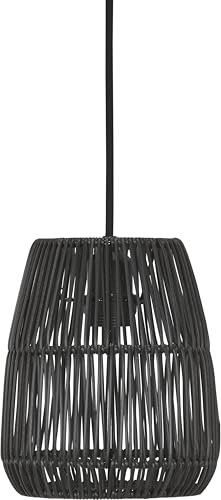 PR Home of Scandinavia Saigon Takskärm Rattan-Deckenlampe, stilvolle Hängeleuchte für Boho Stil Dekoration, perfekt für Wohnräume schwarz 18 cm