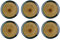 Björn, Collection Island, Lot de 6 Assiettes Plates en Grès avec Email Réactif, Kaki et Bleu - Compatible Micro-ondes et Lave-vaisselle