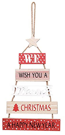 Hängende Pflanze Topf Weihnachtsrequisiten Kreativer hohler Holzcharme Hintergrund Wandbehang Fotografie Hintergrund Requisiten Urlaubsbedarf Aufhänger Blumenampel (Red, One Size)