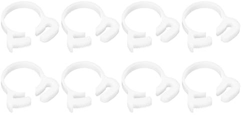 sourcing map Double Gripping Nylon Hose Clamps, 8pcs 24.3-26.1mm Adjustable Double Snap Grip Plastic Hose Clamp for Fuel Line Hoses Plumbing
