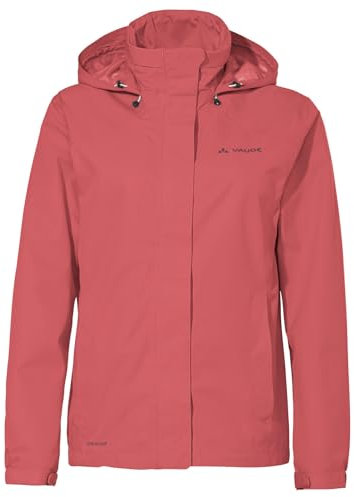 VAUDE Regenjacke Damen Escape Bike Light brick, wasserfeste Outdoor-Jacke, atmungsaktive Fahrradjacke mit Kapuze im Kragen, Klimaschonende Wanderjacke, 46