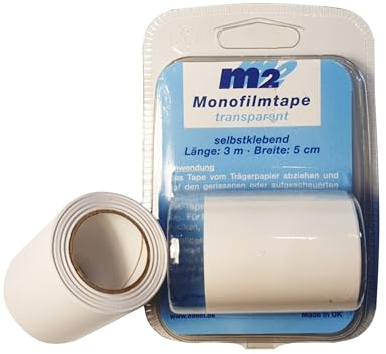 M2 Monofilmtape, selbstklebend, 300 cm x 5 cm zur sauberen und dauerhaften Reparatur von Monofilmsegeln und Segelfenstern.