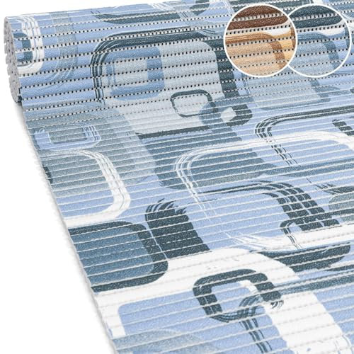Weichschaummatte Badematte Badvorleger Schaumstoff Bad Läufer Dusche WC Sauna rutschfest anpassbar Meterware Moderno Blau 220x130cm