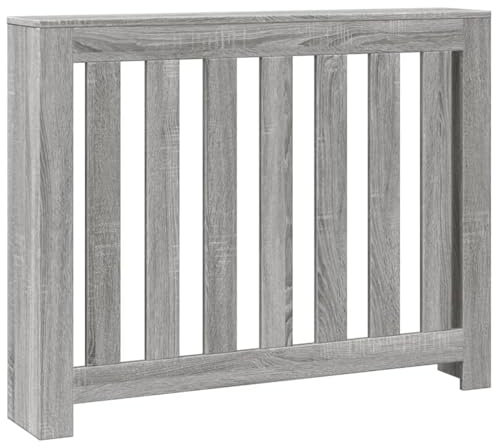 vidaXL Cache-radiateur Sonoma Gris 104x20x82 cm Bois d'ingénierie, Bouchon de radiateur, Cache-radiateur Haut, radiateur à Profil réduit