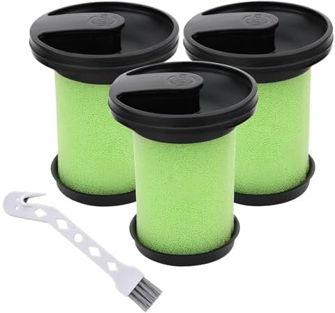 3Pcs Gtech ATF036 filter with 1 Brush for Gtech AirRam Multi MK2 ATF006 Washable and Reusable Foam Replacement Filters for Gtech Air Ram Multi MK2 K9 ATF037