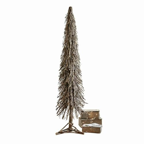 Loberon Deko-Baum Sullivan, Sorgfältige Handarbeit, Schlanke Form, Weihnachtsbaum, Weihnachtsdekoration, Weihnachten, Haselnuss-Stecken, braun