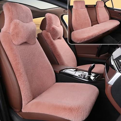 BAITUB Autositzbezüge für 𝖠𝗎𝖽𝗂 A4 Sitzheizung Auto Auflage Warmwinter Autobezug aus Kaschmir Komplettes Set mit Autositzbezügen Autositzschutz mit 2 Kopfstützen