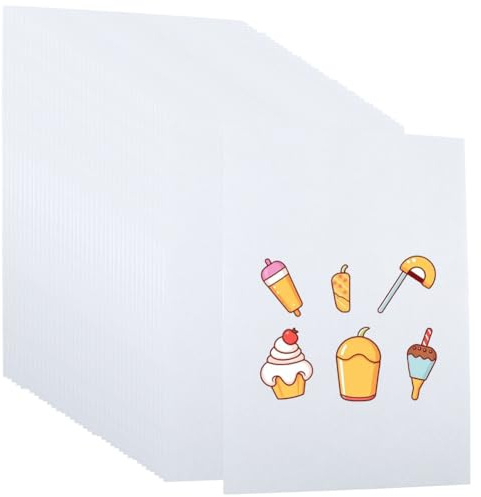 SOFPLATE 6 Stück Bedruckbare Schrumpffolien Transparente Schrumpffolie Groß 11.7 x 8.3{1} cm Transparent Beidseitiger Druck Rechteckiges Kunststoffpapier Zum Zeichnen Basteln Weihnachtsschmuck Für Müt