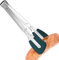 Pinze da cucina con punte in silicone, pinze per griglia in acciaio inox, resistenti al calore, utensili da cucina antiscottatura, utensili da portata per picnic e campeggio