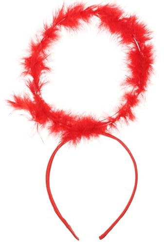 Cabilock Engel Heiligenschein Stirnband Cosplay Haarreifen Party Kopfschmuck Für Kinder Und Erwachsene Roter Kranz Haar Accessoire Zum Verkleiden Und Feiern