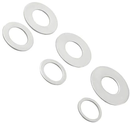 LAXALO Metal Flat Washer Assortments Resistant, Bore Diameter 16mm Chop Saw Blade Spacers for Woodworking 6pcs