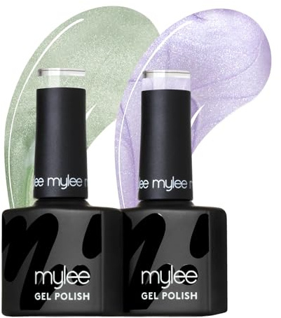 Mylee Gel Nail Polish Duo 2x8ml [Crème de Mint & Violet] - UV/LED Nail Art | Manicure Pedicure, Professional, Salon & Home Use [Spring/Summer 2026] - Long Lasting & Easy to Apply