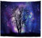 A.Monamour Wanddekor Wandteppiche Blau Galaxy Universum Sternenhimmel Nachthimmel Verzauberte Baum Märchen Mystischen Stoff Wandteppich Wandbehänge Für Schlafzimmer Dekorationen 180X200Cm / 71 X 80