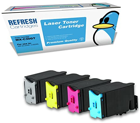 Refresh Cartridges Remanufactured Toner Cartridge Replacement for Sharp MXC30GT (Multi-Colour)