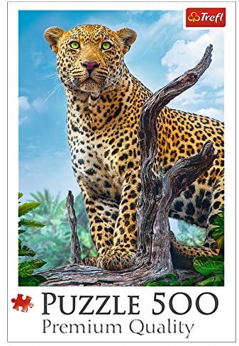 Trefl, Puzzle, Wilder Leopard, 500 Teile, Premium Quality, für Erwachsene und Kinder ab 10 Jahren