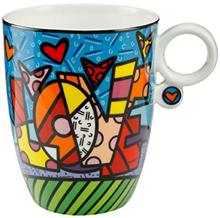 Goebel Pop Art by Romero Britto - Love Künstlerbecher, hergestellt aus Fine Bone China, Fassungsvermögen: 400ml, 66-452-66-1