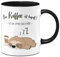 Tassenbrennerei Faultier Tasse mit Spruch Der Kaffee ist kaputt Ich bin immer noch müde - Kaffeetasse lustig - Geschenk Kollegin - Spülmaschinenfest (Schwarz)