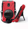 JZ 360 Degrees Kickstand Custodia Cover Compatible with Samsung Galaxy Tab Active 2 (SM-T390,T395,T397) Stand Custodia with Wrist Strap And Shoulder Strap - Red