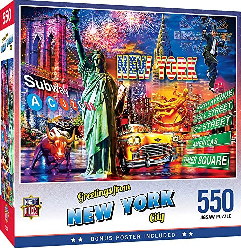 MasterPieces - 550 Piece Jigsaw Puzzle, New York City, Fun for Adults, Family, Kids, 18 x 24
