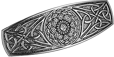 KKJOY Vintage Metall Haarspange Silber, Keltische Knoten Haarklammer Groß, Lotus Haarnadeln, Gothic Haarspangen Damen, Braut Haarschmuck Hochzeit, Bananenspange für Frauen und Mädchen