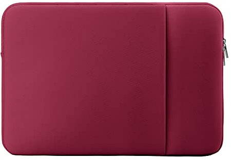 MicaYoung 16 Pulgadas Funda Protectora Portátil para 16 MacBook Pro 2021 A2485 2019 A2141/LG gram 16/MagicBook 16/15.6 IdeaPad 3 Gen 6/HP-255 G8/15.6 Fujitsu/15.6 ASUS VivoBook/Matebook D15, Rojo