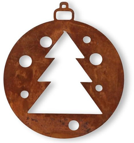 Rostikal Edelrost Tannenbaum Deko Anhänger 7 cm Christbaumschmuck Zimmer Deko Wohnzimmer