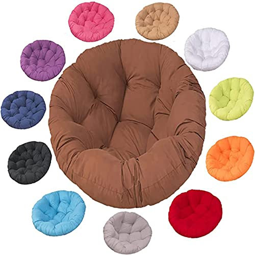 Runde Papasan Sessel Stuhl Auflage Dekorative Kissen Gartenmöbel Kissen Outdoor Hängematte Schaukelstuhl Kissen (Kein Stuhl) (Brown Ø180cm (70.8 in))