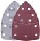 YoiYee 800 Grit Sanding Sheet Set, Mouse Detail Sander Sandpaper, Delta Triangular Sand Paper Pad, Hook and Loop Fastening, 11 Holes, Accessories for Multi-Sander, Red, 10 Pack