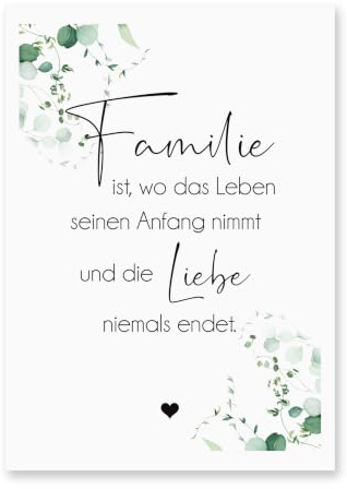 Yuweli Familienposter Familie ist wo das Leben Eukalyptus