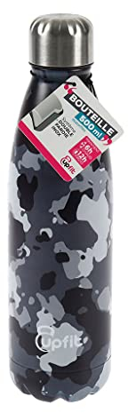 upfit - Bouteille, gourde - Solide et très isolante - Maintien au chaud ou au froid les boissons - Bouteille/Corps 100% acier inoxydable - Ne pas mettre au congélateur ni au micro-ondes