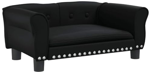 vidaXL Hundebett Schwarz 70x45x30 cm Kunstleder