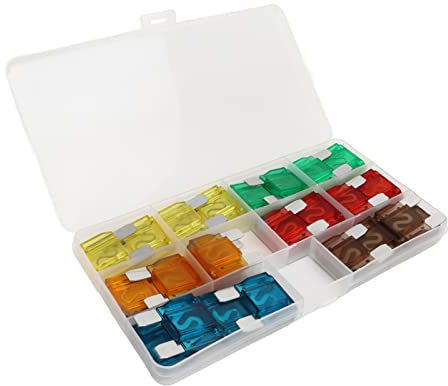 Agatige Kit Assortimento Fusibili Automobilistici 24 Pezzi, Kit Assortimento Fusibili Auto 20a 30a 40a 50a 60a 70a Kit Assortimento Fusibili Sostitutivi Grandi per Auto, Camper, Camion, Moto