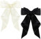 GNRYQ 2 Pièces Noeud Chevux Noeud cheveux fille Noeud Cheveux Femme Pinces à Cheveux Élégantes Pour Femmes Et Filles Fête De Noël, Adaptées à Tous Les Types De Cheveux (Noir + Blanc)