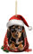 Weihnachten Acryl Hunde Dekorationen für Weihnachtsbaum Dekor Handwerk hängende Dekoration Hängende (D, 9x5x1cm)