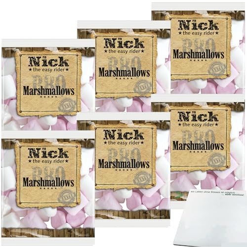 Nick Marshmallows 6er Pack (6x200g Packung) + usy Block