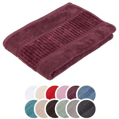 liebling Badetuch Bio Baumwolle, Serie Organic, 500 gr. / m², 100 x 150 cm, 60 Grad, saugstark, schnelltrocknend, Farbe: Beere