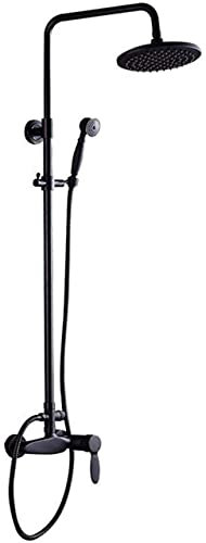 XUSHIQMG Système de Douche Rétro Bronze Noir Ensemble de Douche Robinetterie Robinet thermostatique Douche Vintage