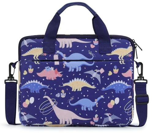 MoKo Funda para Niño Tableta, Funda Portátil para Tableta Infantil Compatible con Fire HD 10 13th/11th Gen, Fire HD 8/7 Kids 2022, 10/10.1 Inch Android 12/13, Dinosaurio Azul